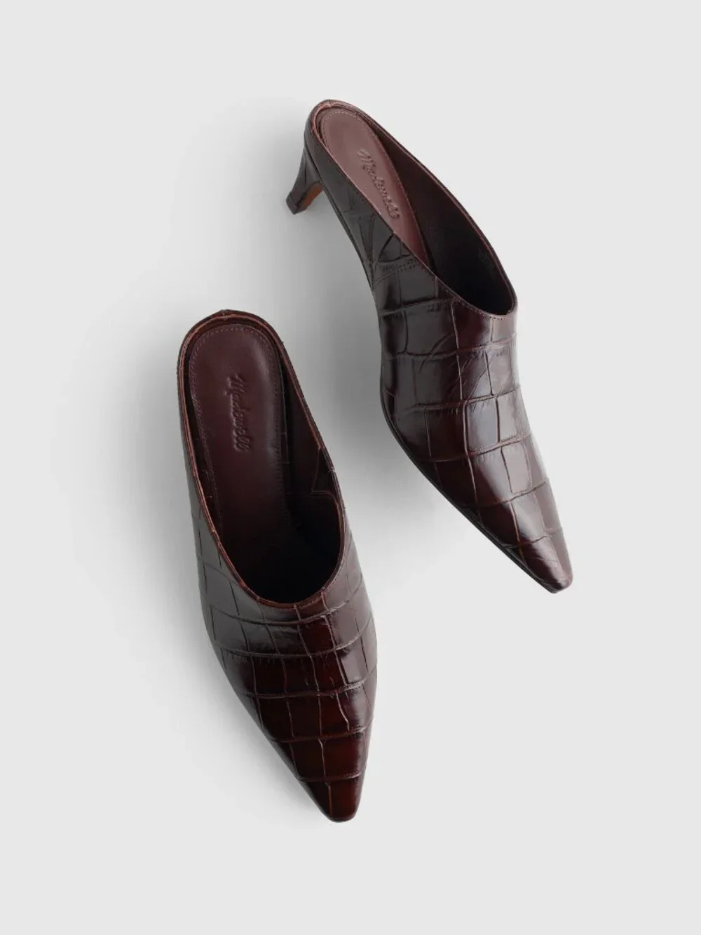 Madewell The Emilie Heeled Mule in Chocolate Raisin, Size 9 - Picture 1 of 10